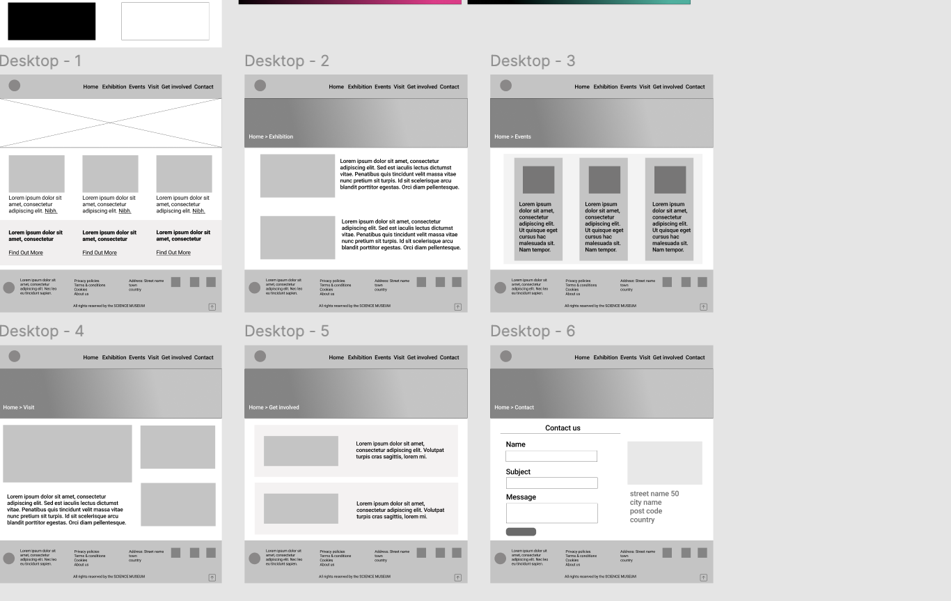 Clean Masters Renhold Website Wireframe