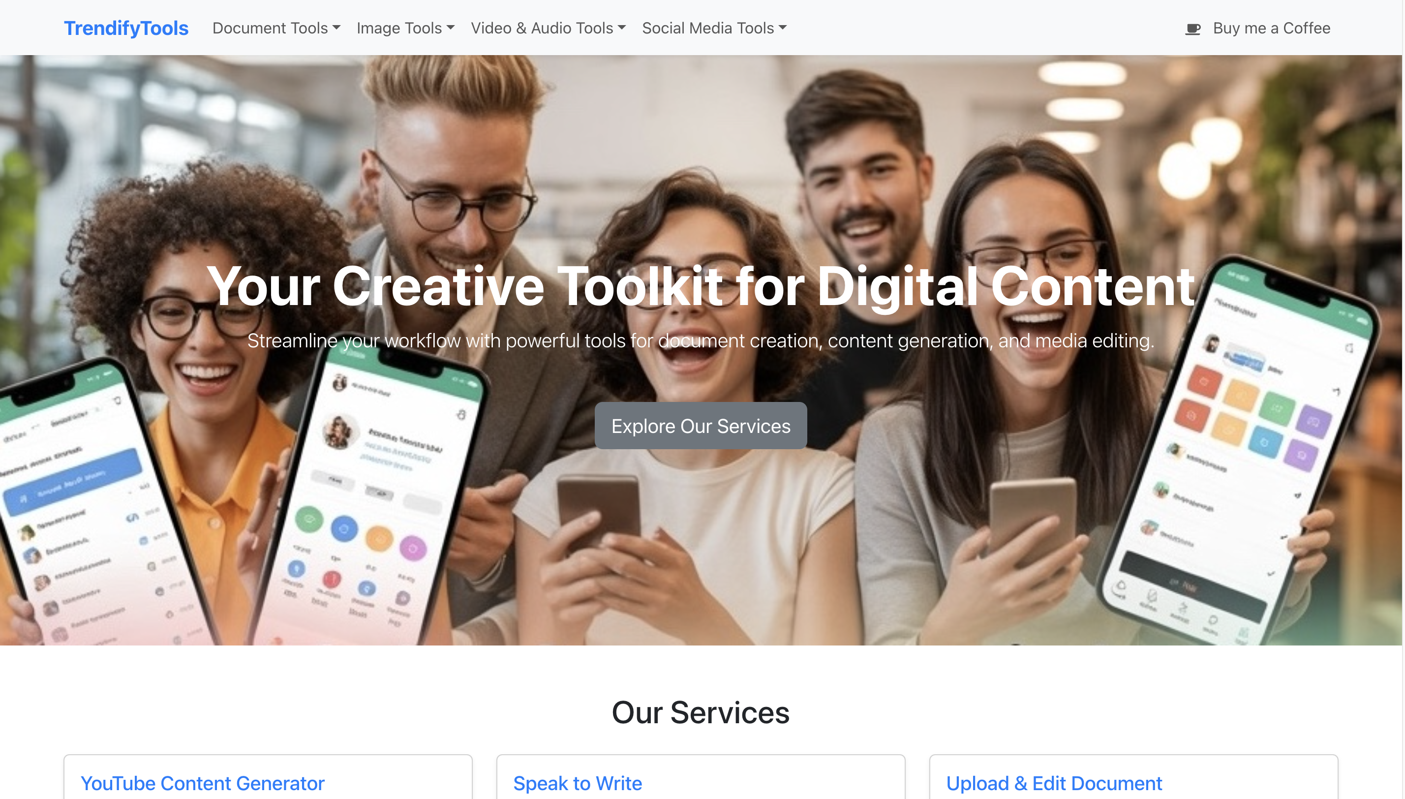 Trendify Tools Dashboard
